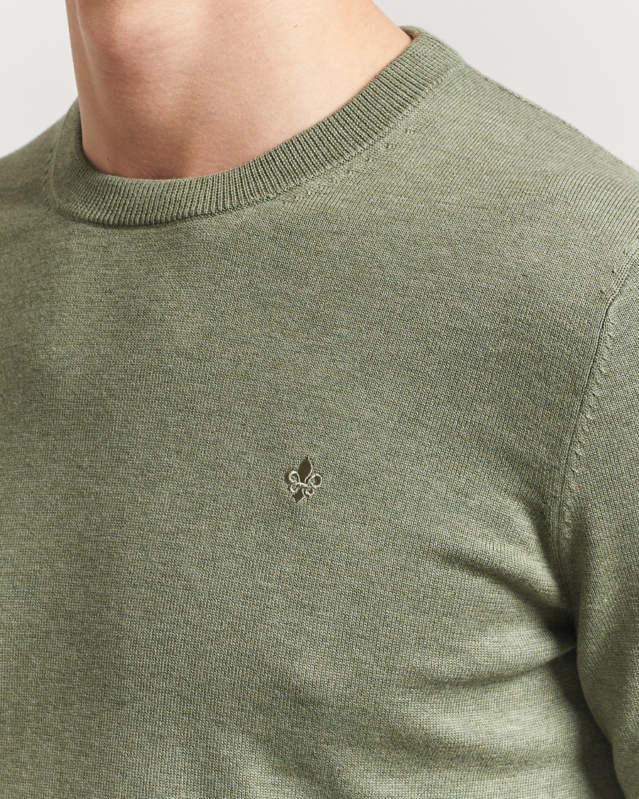 Heren | Truien | Morris | Riley Cotton O-Neck Olive