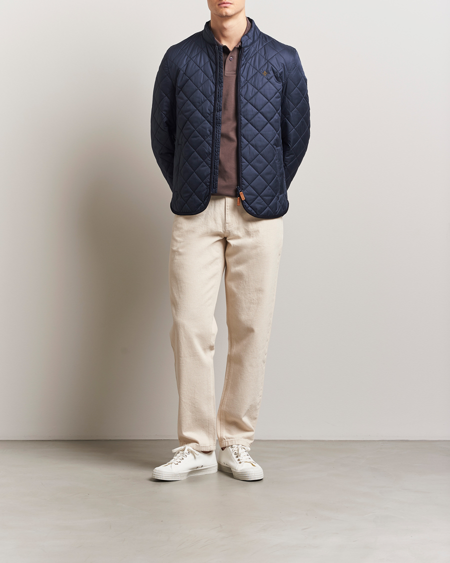 Heren | Jassen | Morris | Teddy Quilted Jacket Navy