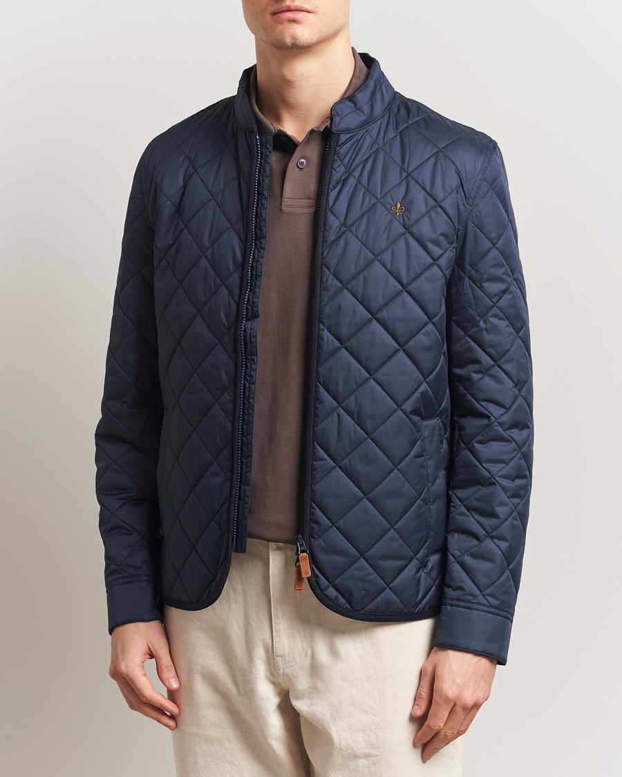 Heren | Jassen | Morris | Teddy Quilted Jacket Navy