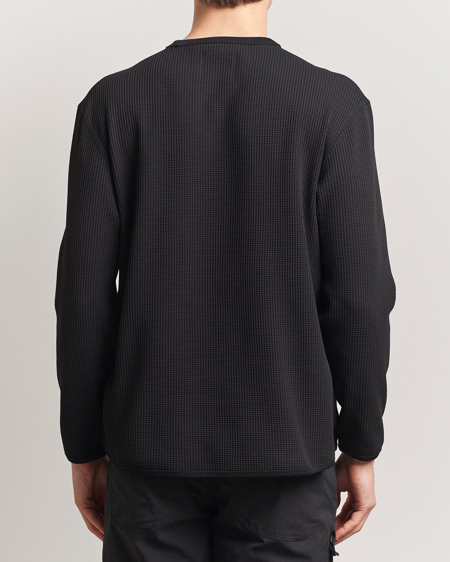 Homme | T-Shirts | Snow Peak | Dry Waffle Long Sleeve T-Shirt Black