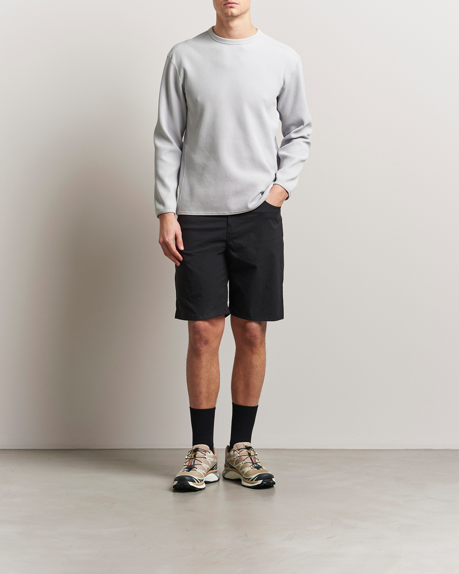 Homme | T-shirts | Snow Peak | Dry Waffle Long Sleeve T-Shirt Light Grey