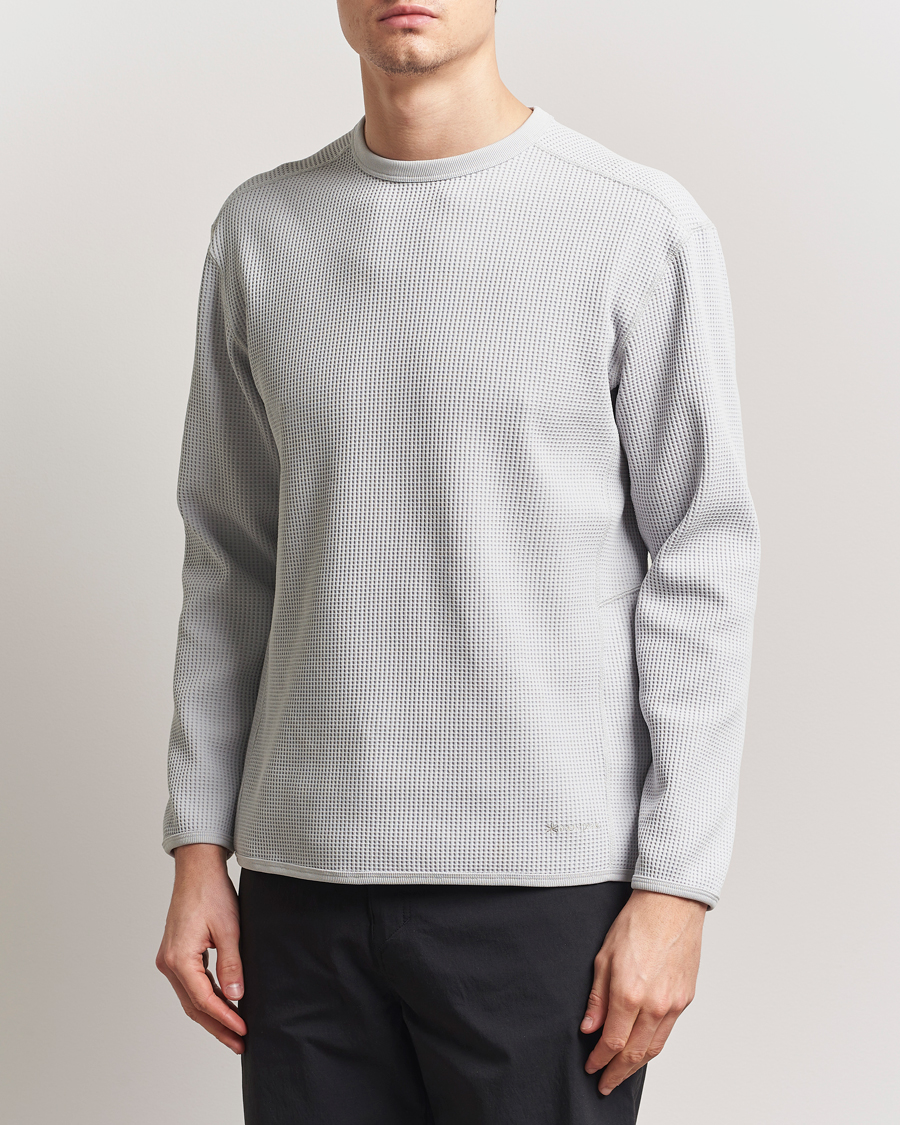 Homme | T-shirts | Snow Peak | Dry Waffle Long Sleeve T-Shirt Light Grey