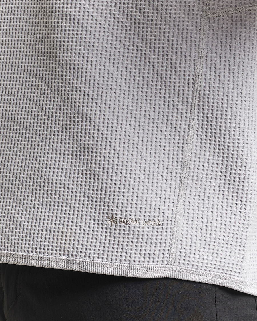 Homme | T-shirts | Snow Peak | Dry Waffle Long Sleeve T-Shirt Light Grey