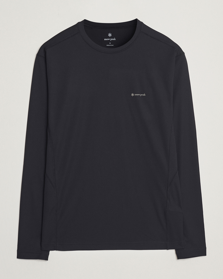 Heren | T-shirts | Snow Peak | Power Dry Long Sleeve T-Shirt Black