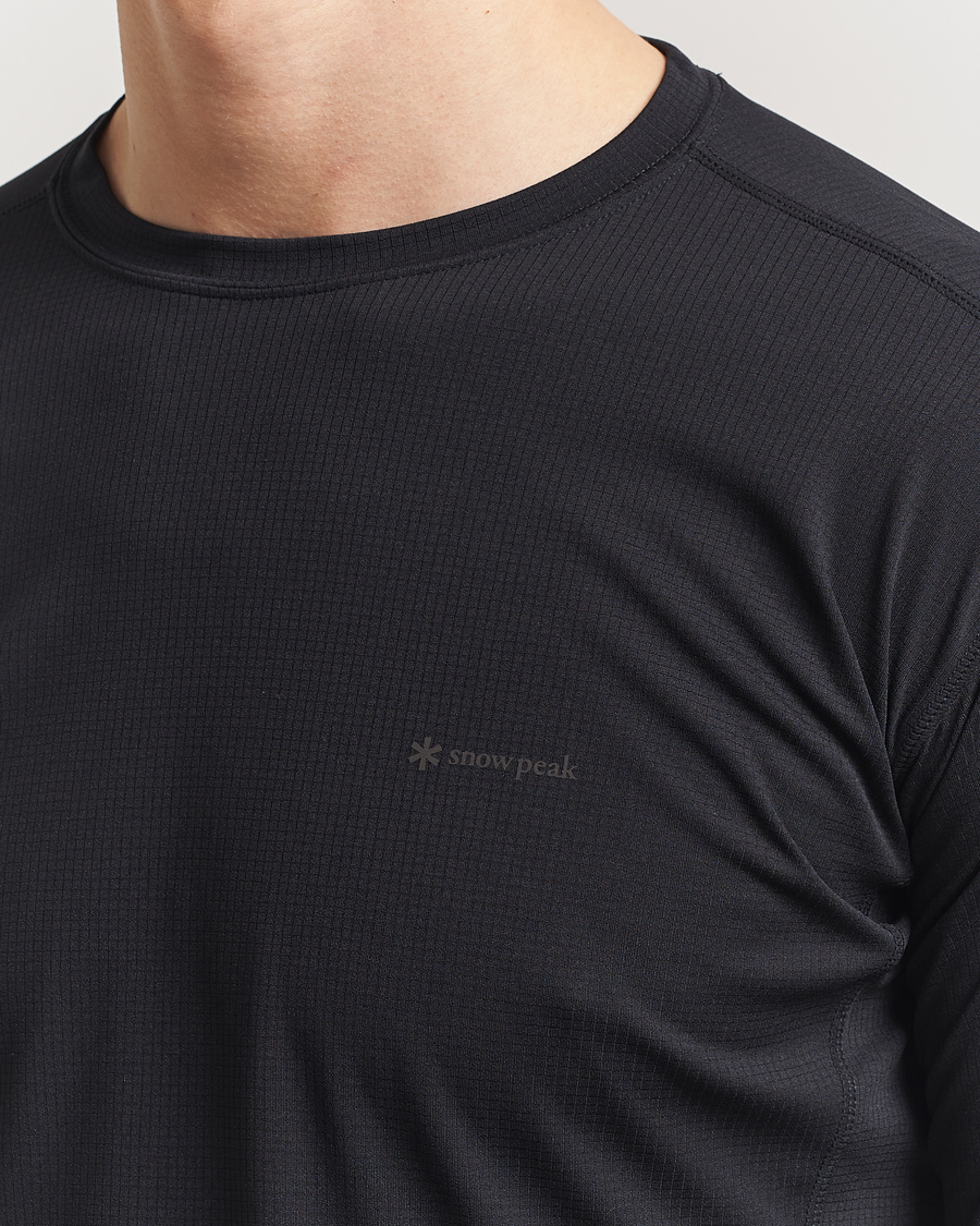 Heren | T-shirts | Snow Peak | Power Dry Long Sleeve T-Shirt Black