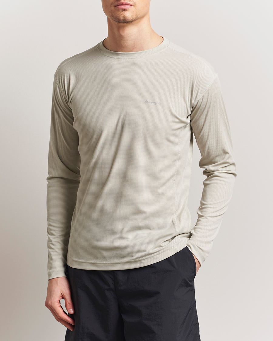 Heren | T-shirts | Snow Peak | Power Dry Long Sleeve T-Shirt Ivory