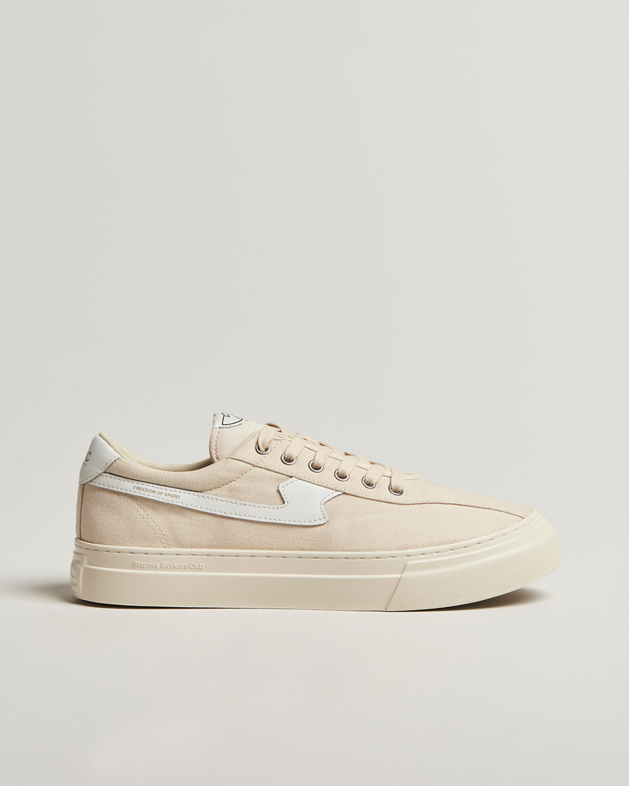 Heren | Sneakers | Stepney Workers Club | Dellow S-Strike Cupsole Canvas Sneaker Ecru/White
