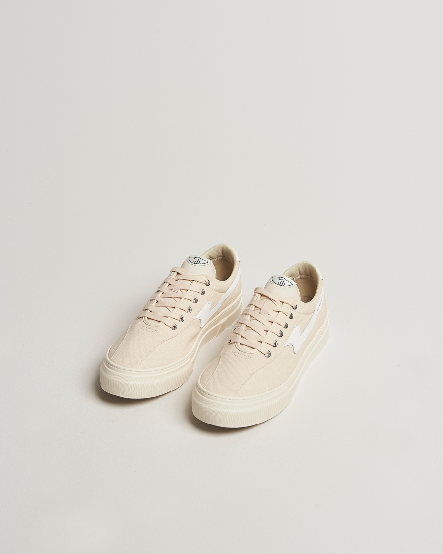 Heren | Sneakers | Stepney Workers Club | Dellow S-Strike Cupsole Canvas Sneaker Ecru/White