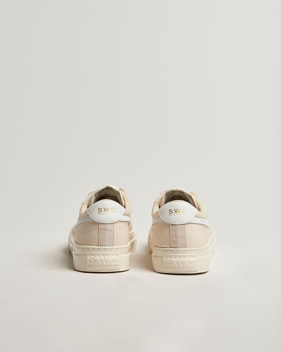Heren | Sneakers | Stepney Workers Club | Dellow S-Strike Cupsole Canvas Sneaker Ecru/White