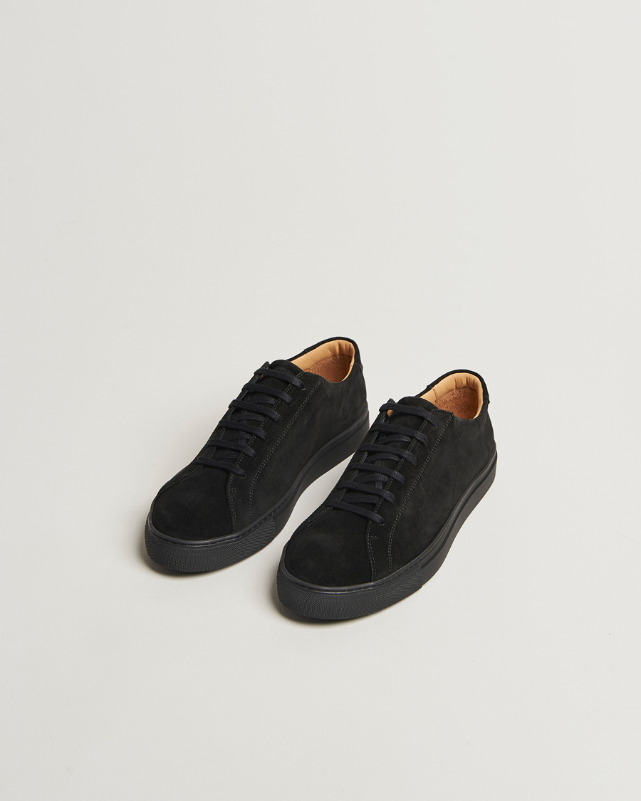 Heren | Sneakers | Myrqvist | Oaxen Monochrome II Sneaker Black Suede