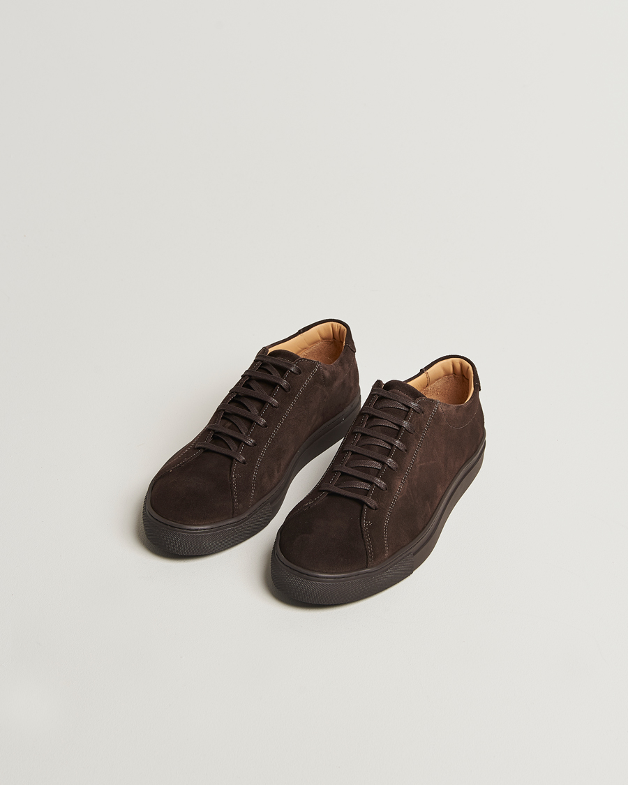 Heren | Sneakers | Myrqvist | Oaxen Monochrome II Sneaker Dark Brown Suede