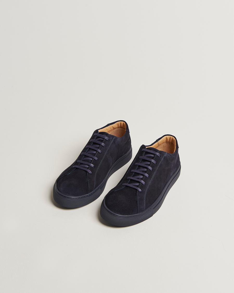 Homme | Baskets | Myrqvist | Oaxen Monochrome II Sneaker Navy Suede