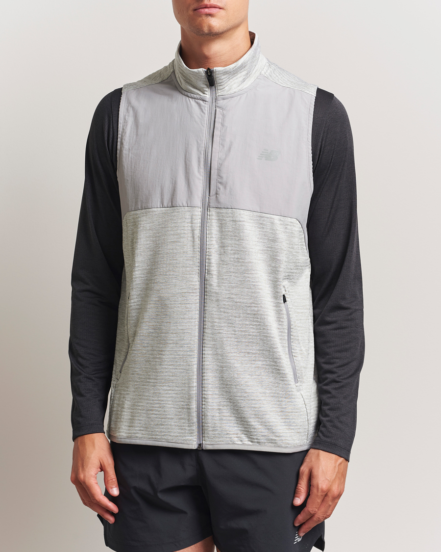 Heren | Jassen | New Balance Running | New Balance Heat Grid Vest Grey
