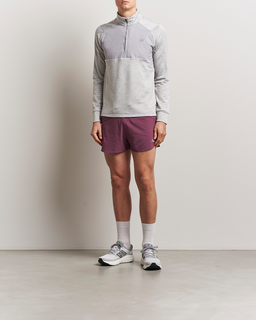 Heren | Truien | New Balance Running | Heat Grid Half Zip Athletic Grey