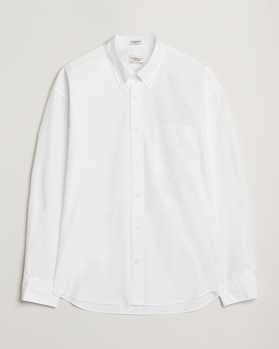 Homme | Chemises | GANT 240 Mulberry Street | Oversized Poplin Shirt White