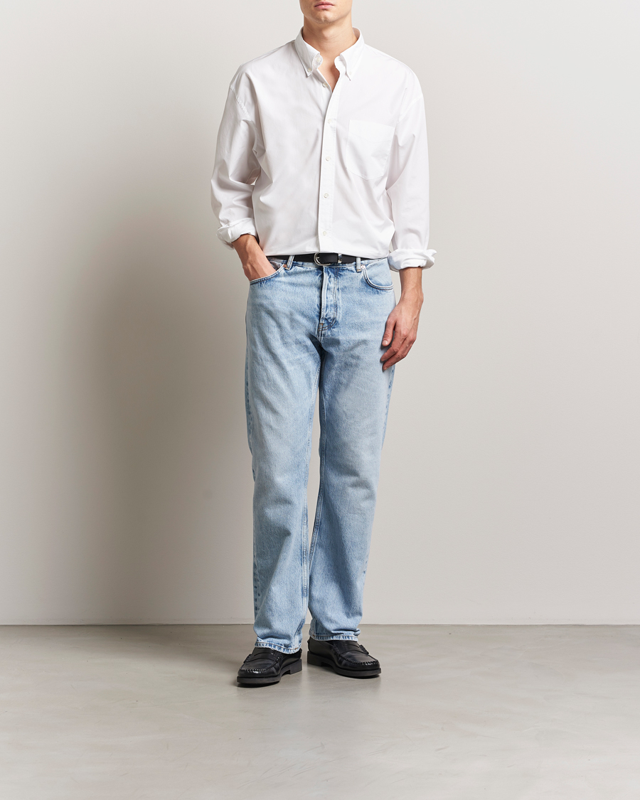 Homme | Chemises | GANT 240 Mulberry Street | Oversized Poplin Shirt White