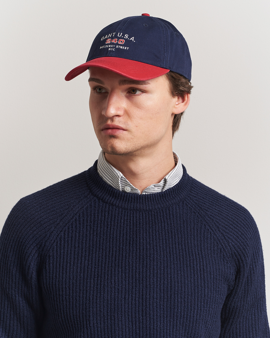 Homme | GANT 240 Mulberry Street USA 240 Cap Classic Blue | GANT 240 Mulberry Street | USA 240 Cap Classic Blue