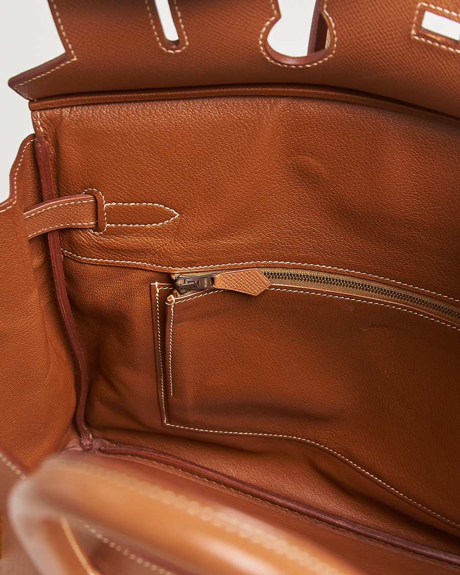 Homme | Hermès Pre-Owned Birkin 35 Handbag Courchevel Gold | Hermès Pre-Owned | Birkin 35 Handbag Courchevel Gold