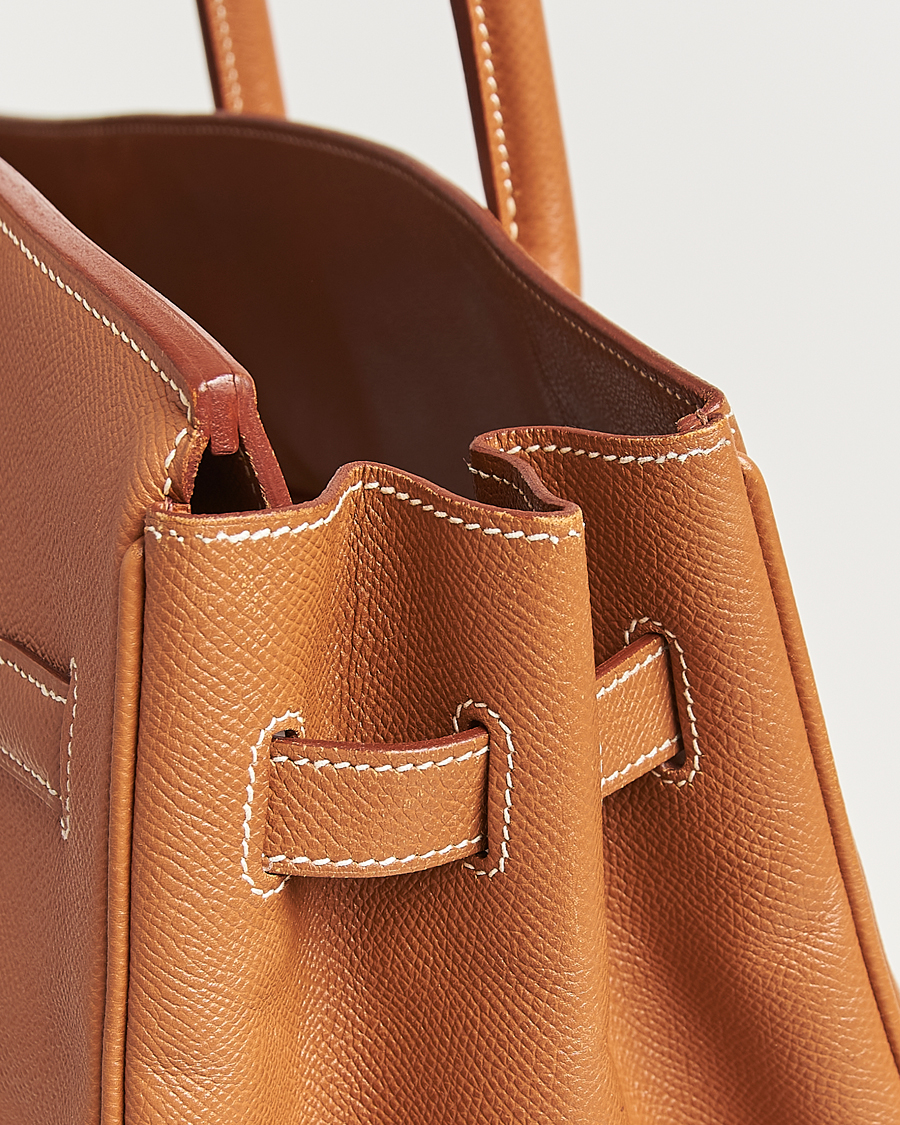 Homme | Hermès Pre-Owned Birkin 35 Handbag Courchevel Gold | Hermès Pre-Owned | Birkin 35 Handbag Courchevel Gold