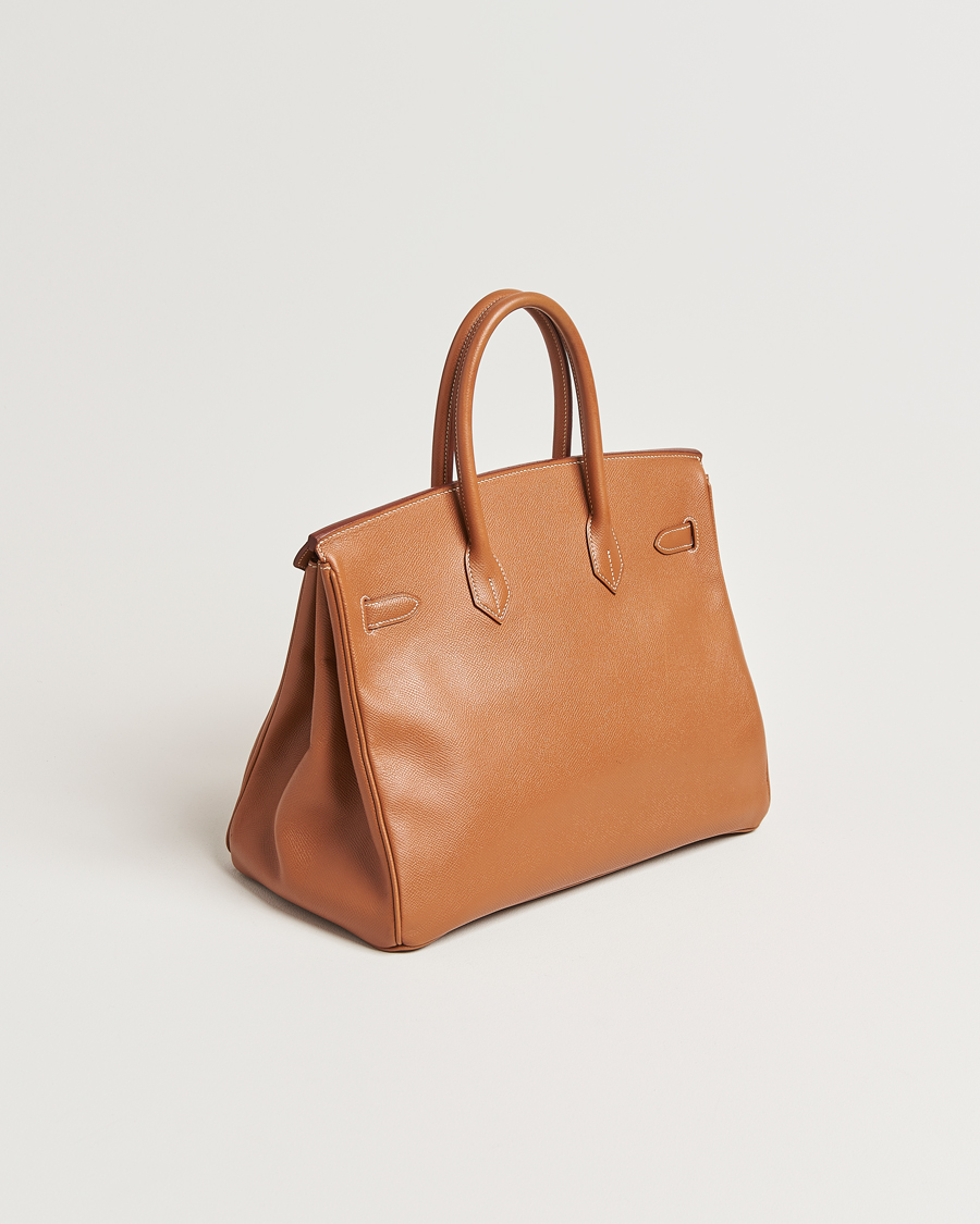Homme | Hermès Pre-Owned Birkin 35 Handbag Courchevel Gold | Hermès Pre-Owned | Birkin 35 Handbag Courchevel Gold
