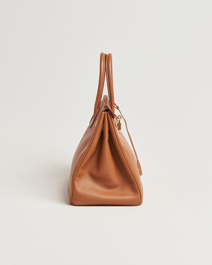 Homme | Hermès Pre-Owned Birkin 35 Handbag Courchevel Gold | Hermès Pre-Owned | Birkin 35 Handbag Courchevel Gold