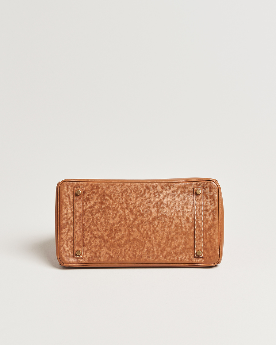 Homme | Hermès Pre-Owned Birkin 35 Handbag Courchevel Gold | Hermès Pre-Owned | Birkin 35 Handbag Courchevel Gold