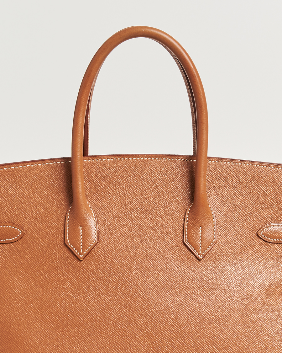 Homme | Hermès Pre-Owned Birkin 35 Handbag Courchevel Gold | Hermès Pre-Owned | Birkin 35 Handbag Courchevel Gold