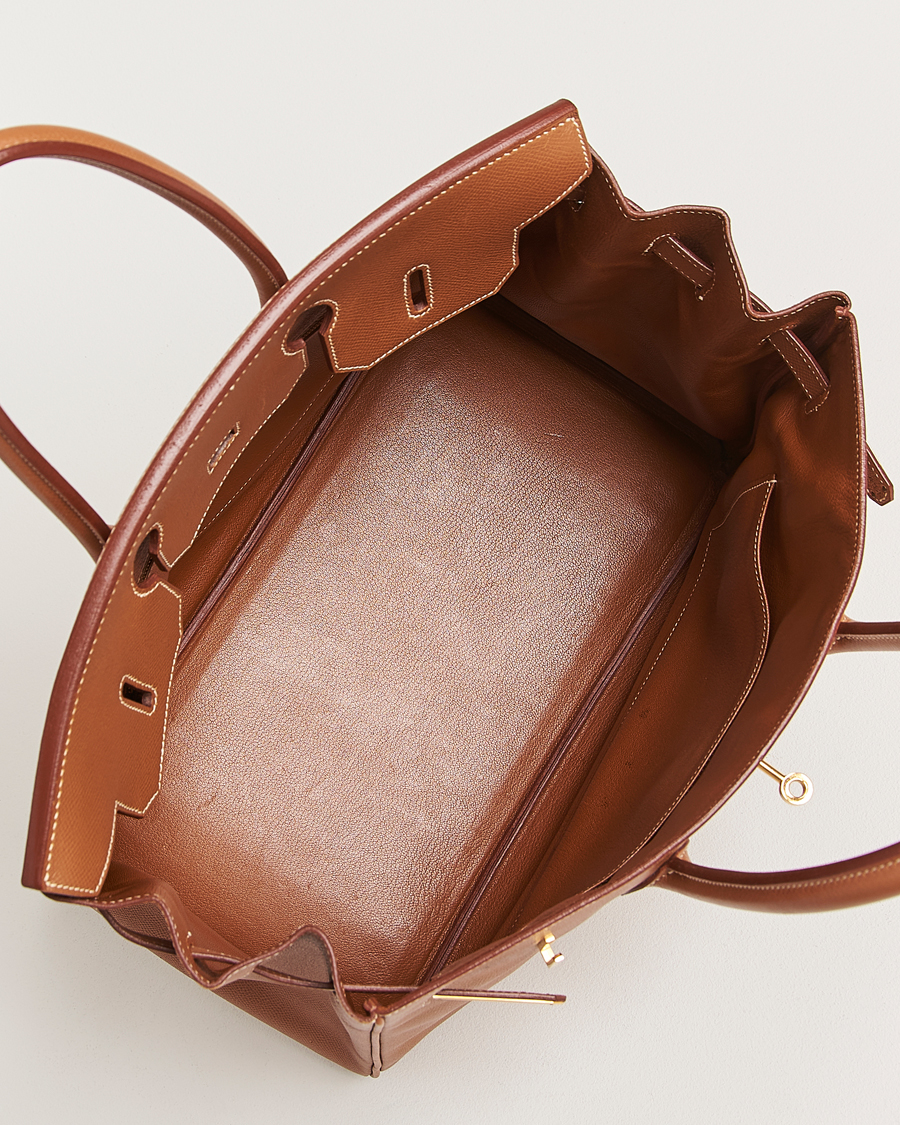Homme | Hermès Pre-Owned Birkin 35 Handbag Courchevel Gold | Hermès Pre-Owned | Birkin 35 Handbag Courchevel Gold