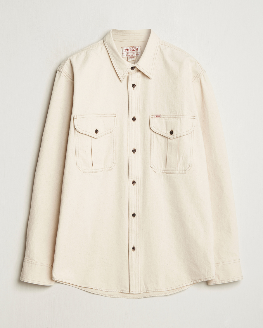 Homme | Chemises | Filson | Denim Guide Shirt Natural Seed