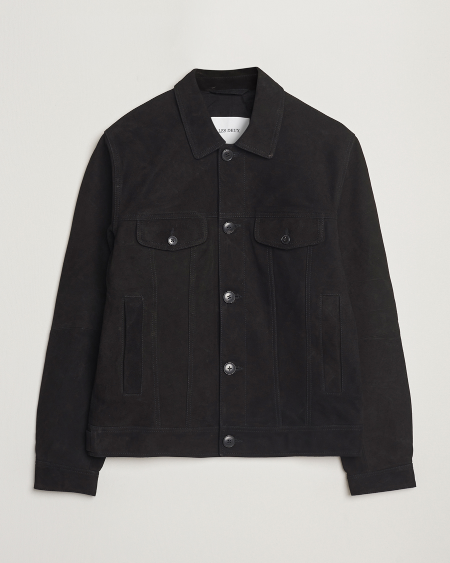 Homme | Manteaux Et Vestes | LES DEUX | Micah Suede Jacket Black