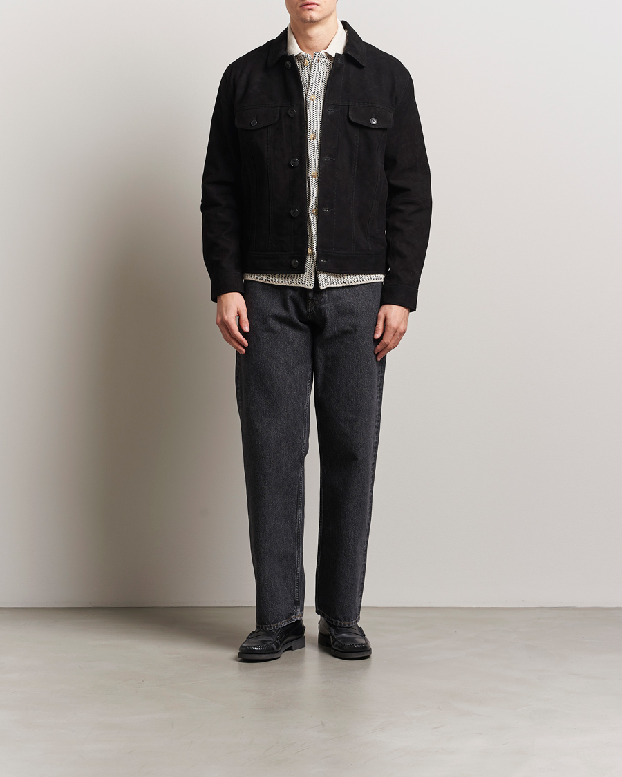 Homme | Manteaux Et Vestes | LES DEUX | Micah Suede Jacket Black