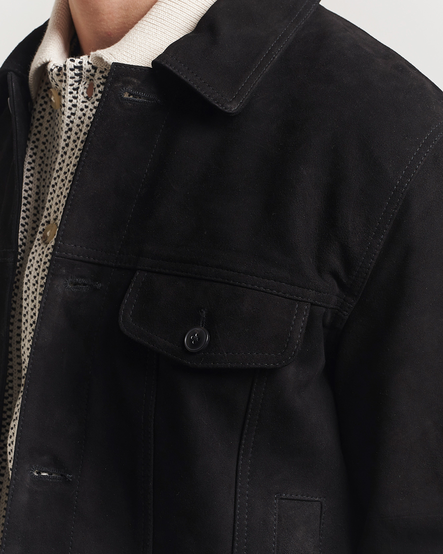 Homme | Manteaux Et Vestes | LES DEUX | Micah Suede Jacket Black