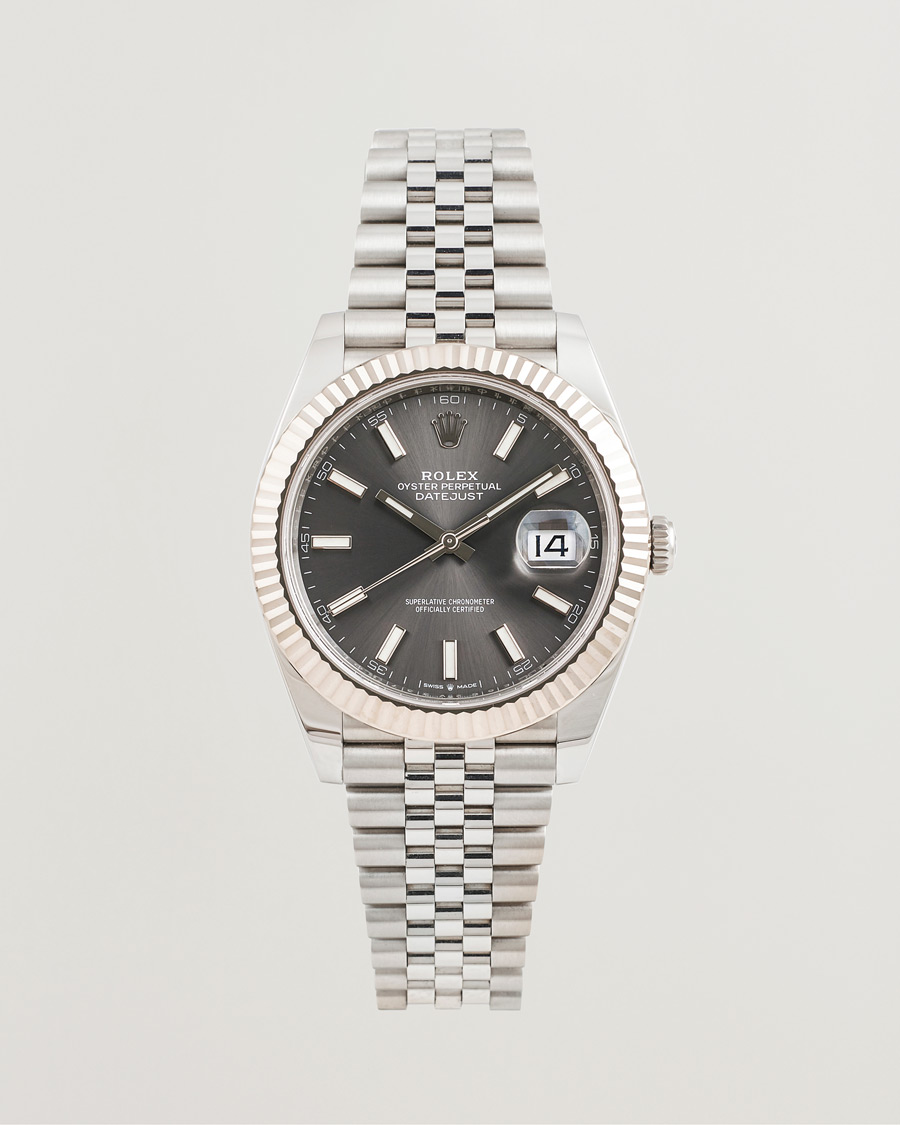 Homme | Rolex Pre-Owned Datejust 41 Rhodium | Rolex Pre-Owned | Datejust 41 Rhodium