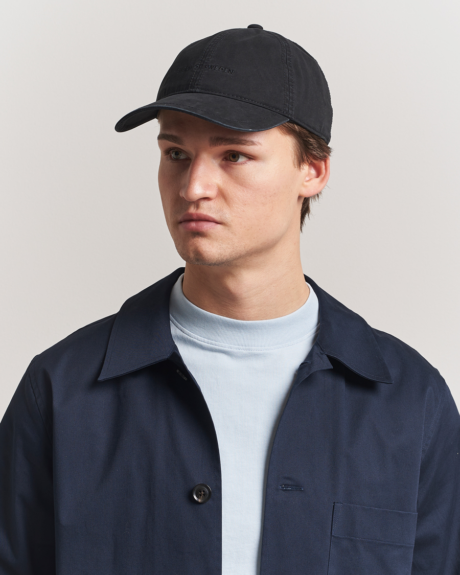 Homme | Tiger of Sweden Hent Washed Logo Cap Black | Tiger of Sweden | Hent Washed Logo Cap Black