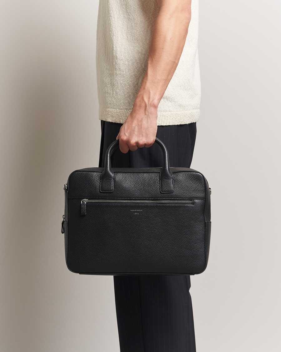 Homme | Tiger of Sweden Beckholmen Leather Briefcase Black | Tiger of Sweden | Beckholmen Leather Briefcase Black