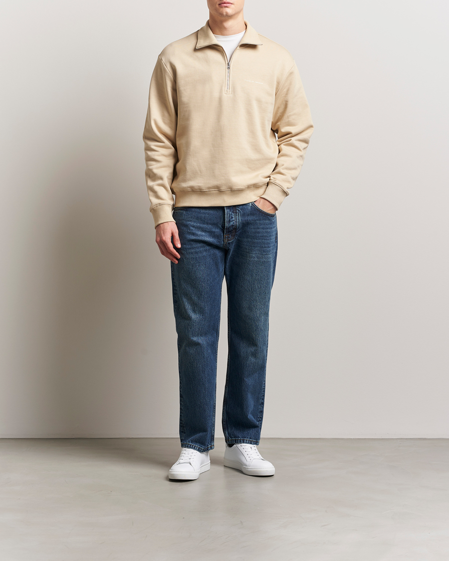 Heren | Truien | Tiger of Sweden | Marlon Half Zip Sweatshirt Practical Beige