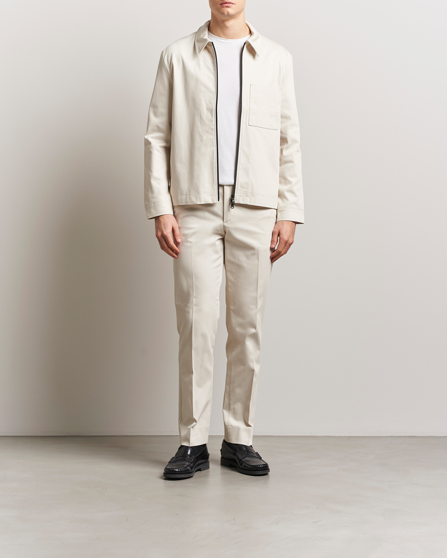 Heren | Overhemden | J.Lindeberg | Julius Cotton Twill Overshirt Moonbeam
