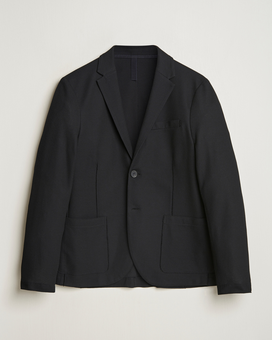 Homme | Blazers | Harris Wharf London | Loro Piana Honey Comb Blazer Black