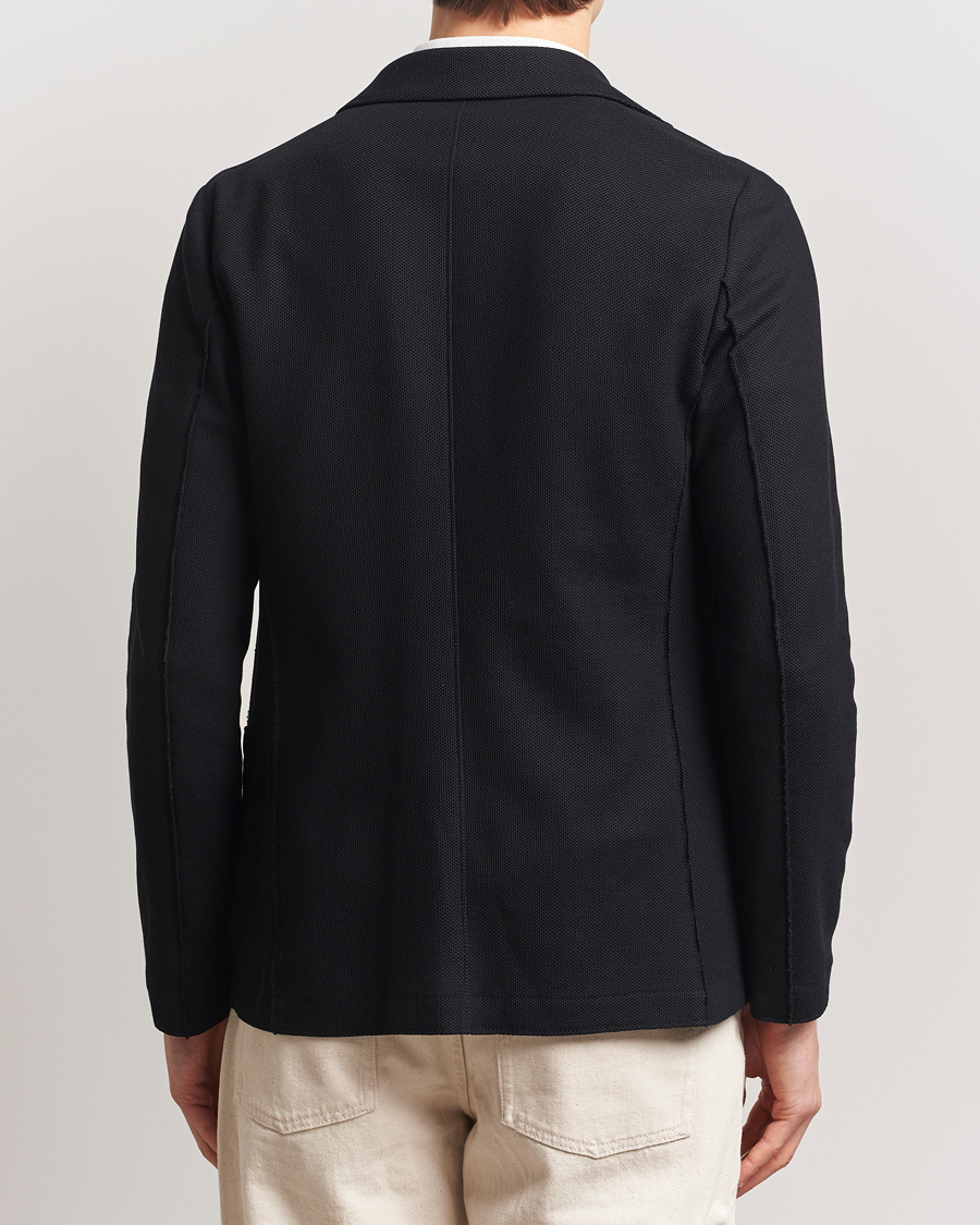 Homme | Blazers | Harris Wharf London | Loro Piana Honey Comb Blazer Black