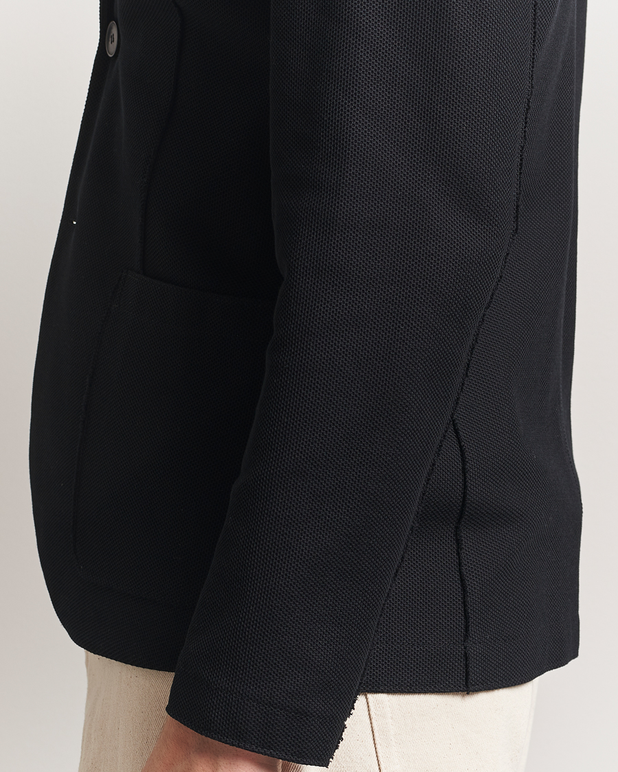 Homme | Blazers | Harris Wharf London | Loro Piana Honey Comb Blazer Black