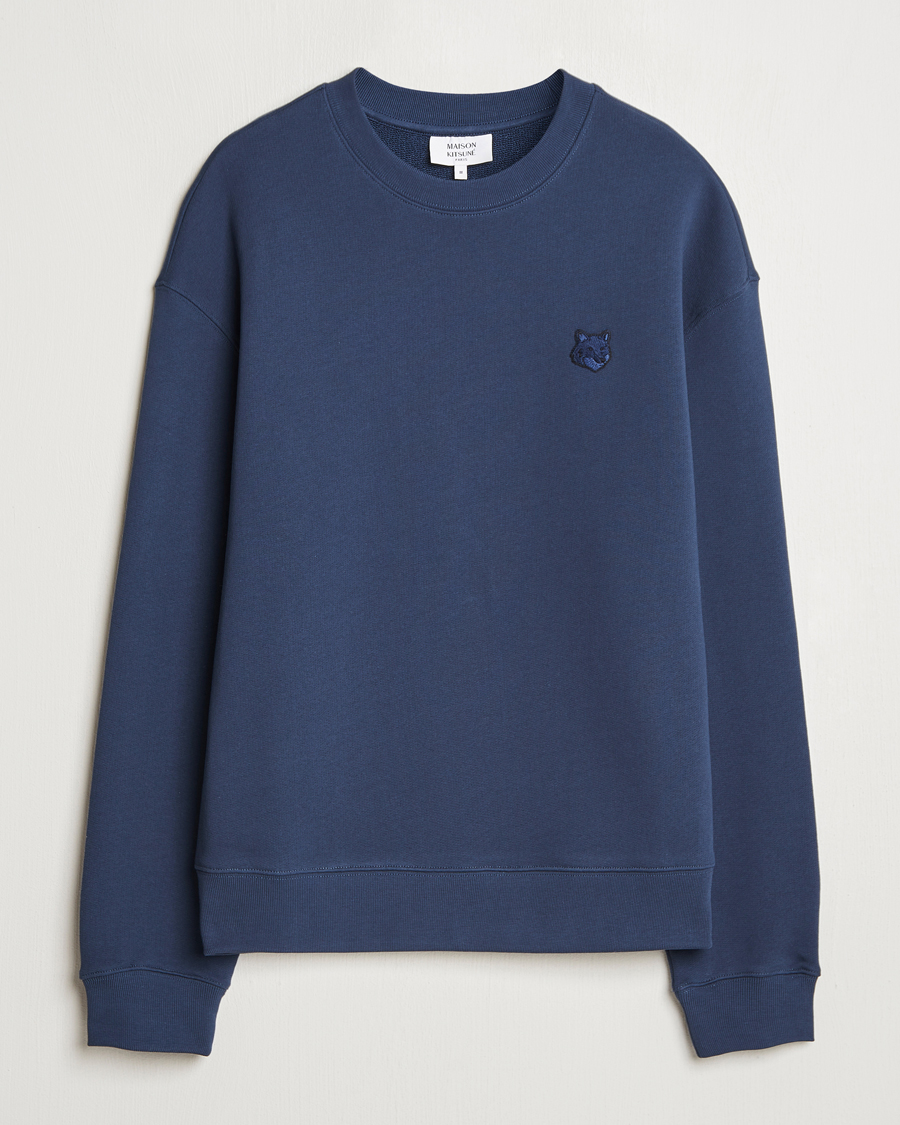 Heren | Truien | Maison Kitsuné | Tonal Fox Head Sweatshirt Ink Blue