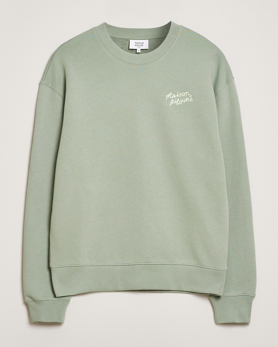 Heren | Truien | Maison Kitsuné | Handwriting Sweatshirt Vert De Gris