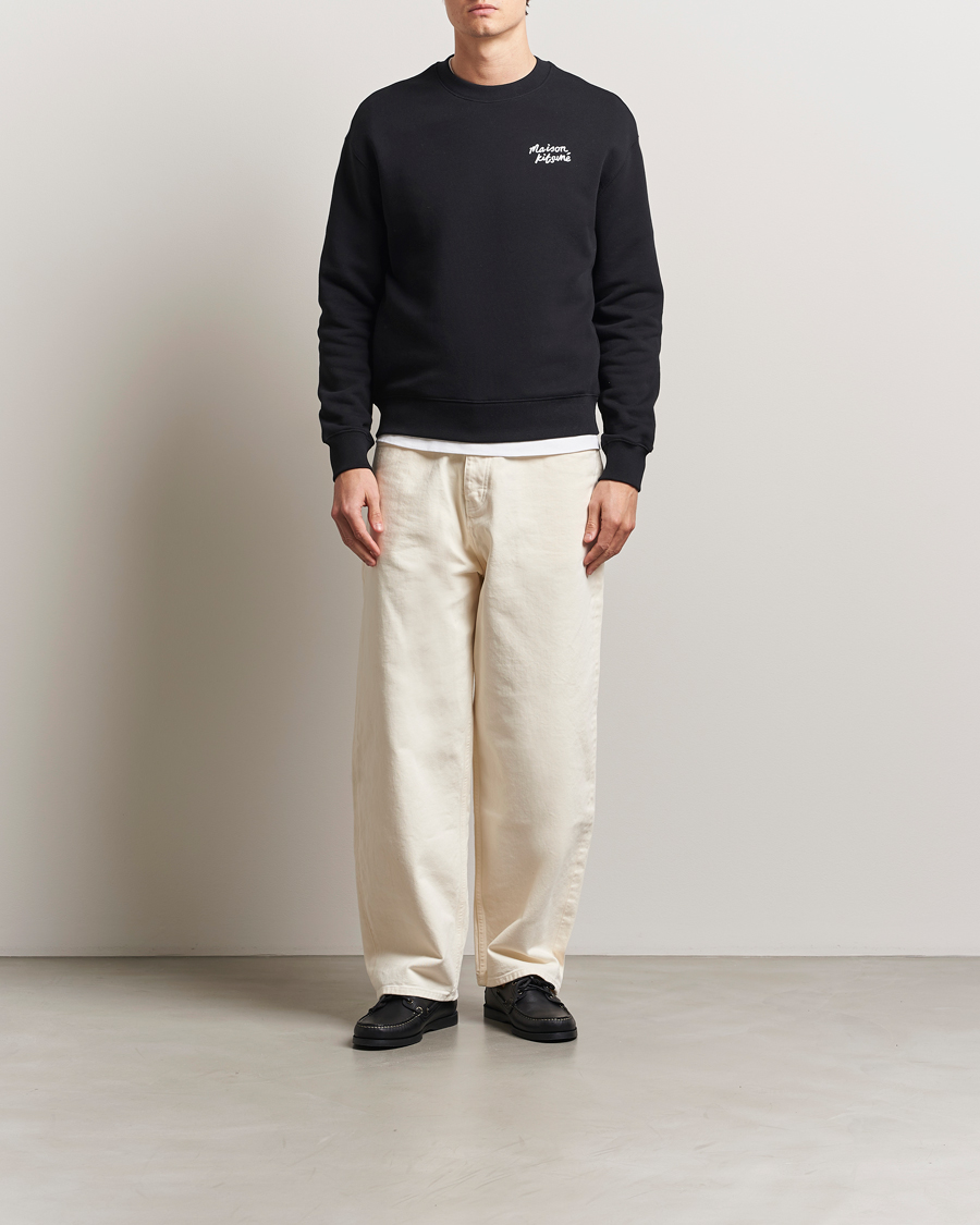 Homme | Pulls Et Tricots | Maison Kitsuné | Handwriting Sweatshirt Black