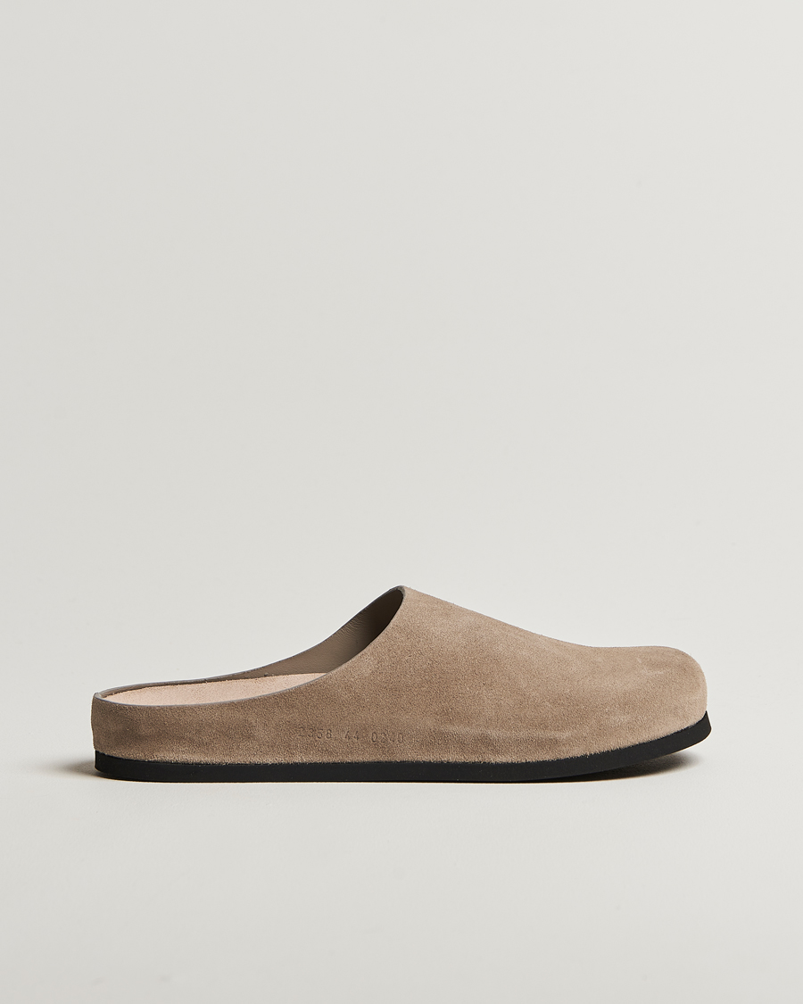 Heren | Common Projects Suede Clog Taupe | Common Projects | Suede Clog Taupe
