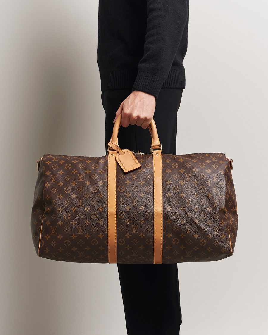 Homme | Louis Vuitton Pre-Owned Keepall Bandoulière 55 Monogram | Louis Vuitton Pre-Owned | Keepall Bandoulière 55 Monogram