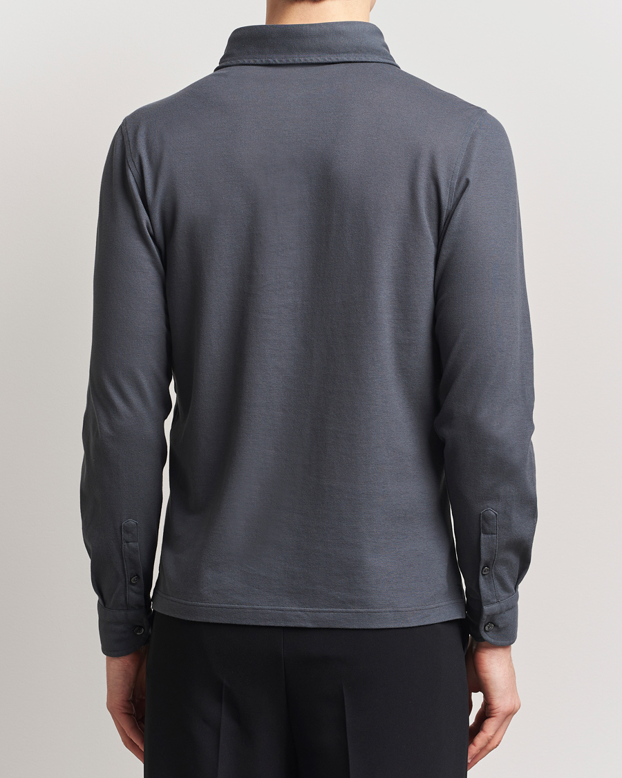 Heren | Overhemden | Gran Sasso | Popover Shirt Charcoal