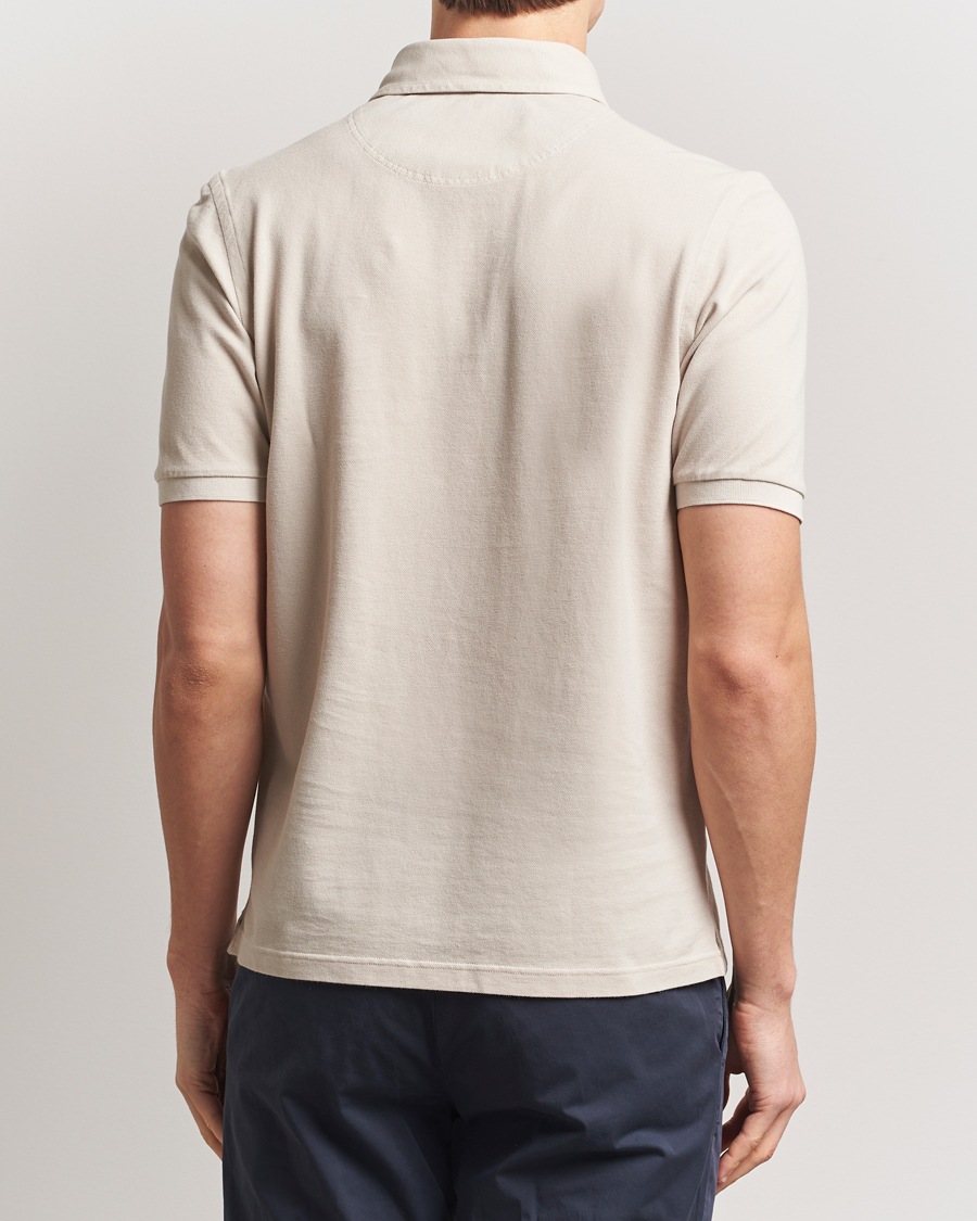 Homme | Polos | Gran Sasso | Washed Polo Beige Melange