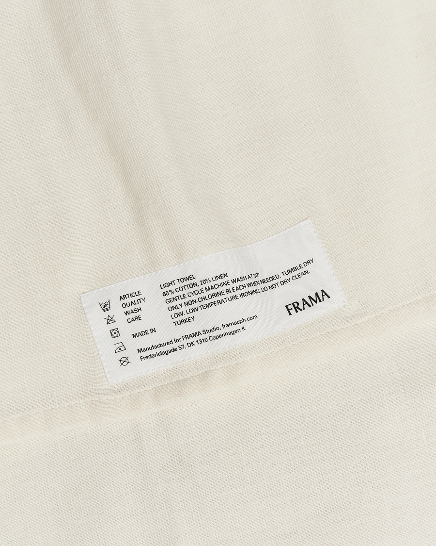 Heren | Stoffen | Frama | Light Bath Towel 70X140cm Bone White