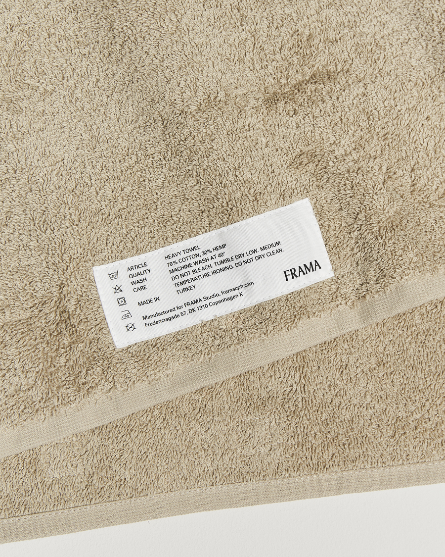 Heren | Stoffen | Frama | Heavy Hand Towel 50x80cm Sage Green