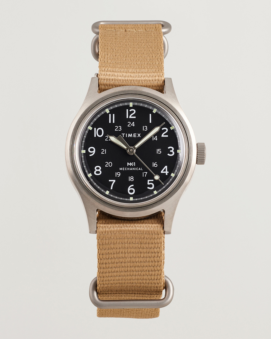 Heren | Timex MK1 Hand Wind 36mm Tan Black Dial | Timex | MK1 Hand Wind 36mm Tan Black Dial